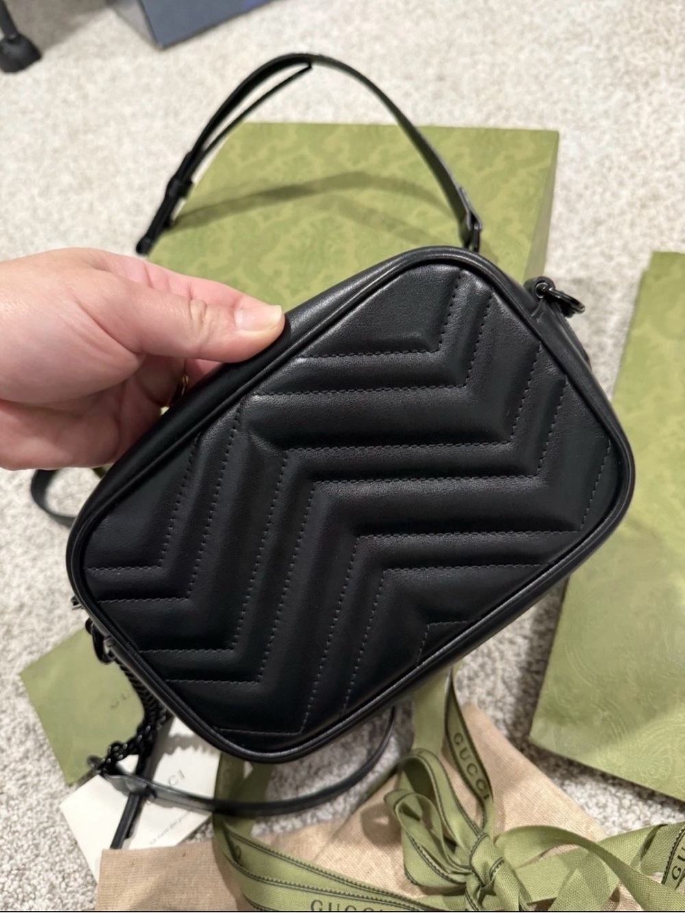 Gucci GG  mini camera bag all black